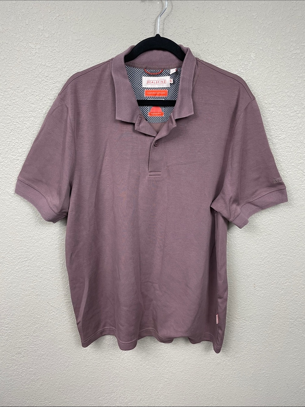 Sealskinz Roydon Soft Touch Polo Shirt Mauve Purple Modal Sz XXL